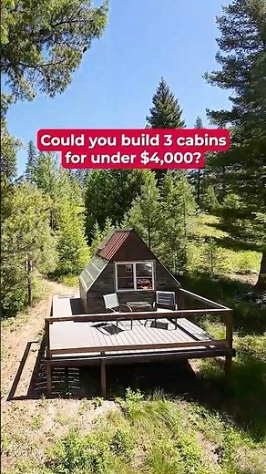 Building 3 tiny cabins for less than $4k! #shorts