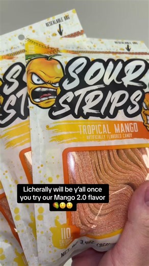 Mango Sour Candy Taste Test | Sour Strips Review