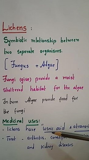 Lichens||Medicinal uses||NEET, AWES, NVS, KVS, DSC, NURSING, PHARMA||Happy learning