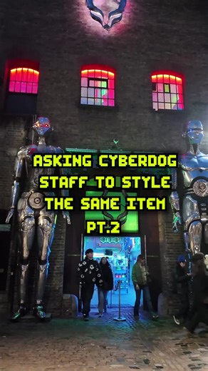 Who won this challenge? 👽️💚 #cyberdog #camden #style #fashion #ootd #rave #ravers #london #altfashion