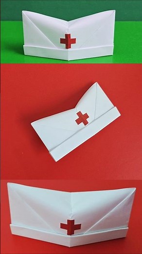 Nurse Hat #nursecap #origaminursehat #nurse hat #nurse cap #paperhat