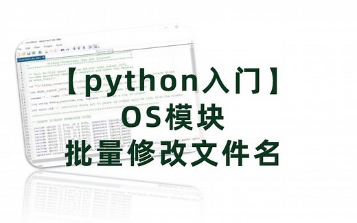 OS模块；批量修改文件名【python入门】