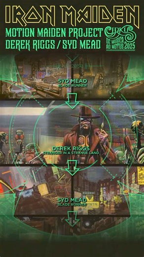 ❗MOTION MAIDEN❗ 🔎 Iron Maiden Somewhere in Time SIMILARITY (Derek Riggs / Syd Mead)