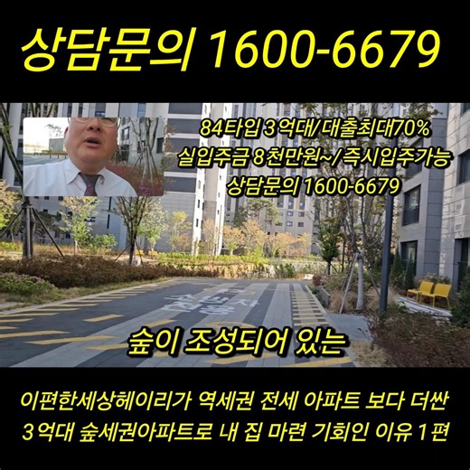 이편한세상헤이리가 역세권 전세 아파트 보다 더싼 3억대 숲세권아파트로 내 집 마련 기회인 이유 1편