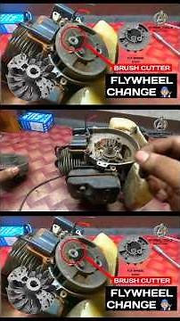 how to make brush cutter flywheel change 🧑🏼‍🔧