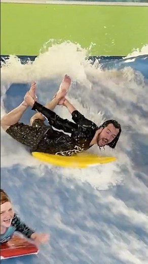 Adley's sick surf tricks! dad and her show off their skills and dance moves ridin waves for her bday