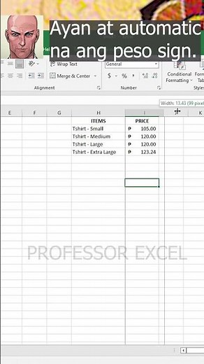 How to put a peso sign in Excel #shorts #exceltutorial