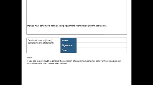 Vehicle Inspection Template: Car Check & Faults Log (Word)