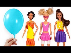 カンタンバービー人形大変身(ふうせんだけでできちゃうよ！)👗🎈