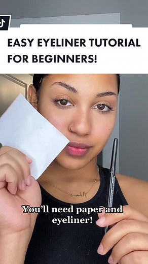 Easy Eyeliner Tutorial for Beginners Using Paper