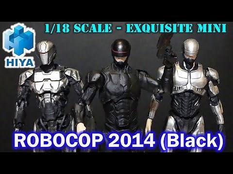 HIYA Toys Black ROBOCOP 2014 Black Exquisite Mini 1/18 Scale 2021 Action Figure Unboxing & Review