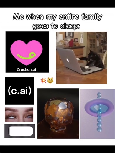 me when my entire family goes to sleep:#memestiktok #iykyk #aichatbot #cai #crushonai