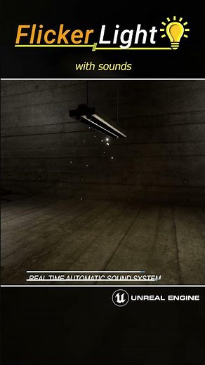 Flicker Light Light, Sounds and Niagara Spark fully customizable in Unreal Engine