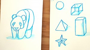 Drawing 2D and 3D Shapes - Video instruction and Lesson Plan