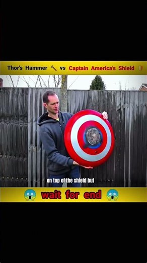 Thor's hammer 🔨 vs Captain America's shield 🤯. wait for end 🥵 #shorts #viral #trending