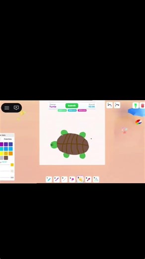 🌊 Speed Draw Roblox | Turtle Theme Art 🐢💚