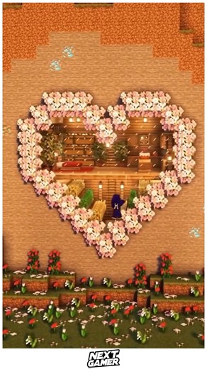 NextGamer on Instagram: "🌷 Romantic Heart Base House Idea for Your Minecraft World Create a charming heart-shaped home surrounded by glowing lights and peaceful scenery! 💕💫 It’s the perfect place for relaxation, creativity, and unforgettable moments in your world. 🌿🌹 #MinecraftHeartHouse #MinecraftCozyBuild #BeautifulBuilds #MinecraftVibes #MinecraftWorld #MinecraftDecor #CreativeMinecraft"
