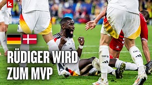 Lange hatte Deutschland um seinen Einsatz gezittert, doch Antonio Rüdiger wurde rechtzeitig fit. Dies zahlte sich im Achtelfinale gegen Dänemark dann auch aus, der Abwehrchef zeigte eine mitreisende Zweikampfführung und war immer wieder zur Stelle. | kicker