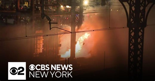 Transformer explosion ignites fire along Amtrak tracks in the Bronx