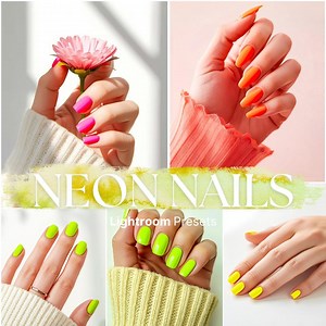 Neon Nails Lightroom Mobile Presets: Green, Orange, Pink, Yellow Photo Filters (digital Download) - Etsy Canada