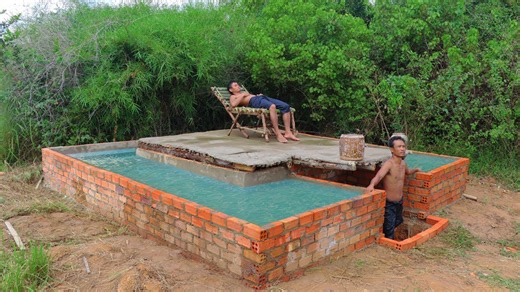 Building a secret home under a swimming pool | Part 2
