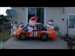 Gemmy 2007 Christmas Airblown Inflatable 8ft #20 Tony Stewart Home Depot Nascar Review