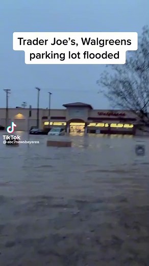 Flooding in San Carlos, California ABC7 News #Walgreens #traderjoes | J.R. Stone ABC 7 News