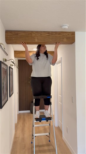 DIY Ceiling Beams for a Custom look! 🙌🏼😍 #diy #homedecor #interior #diyhomedecor #homeimprovement