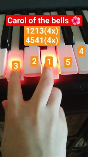 Carol of the bells 🌺 (easy) piano tutorial