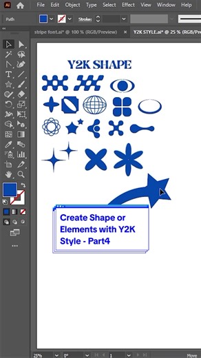 Creating Y2K Style Shape Elements in Adobe Illustrator