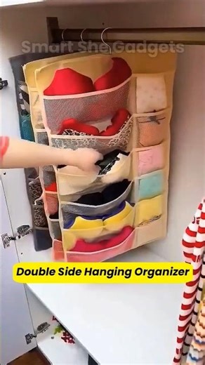 Double-Sided Hanging Organizer For Wardrobe