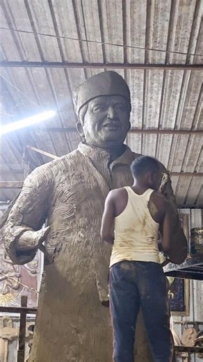 how to make realistic fiberglass statue with clay esey and simple step by step #bvart #sculpture#art