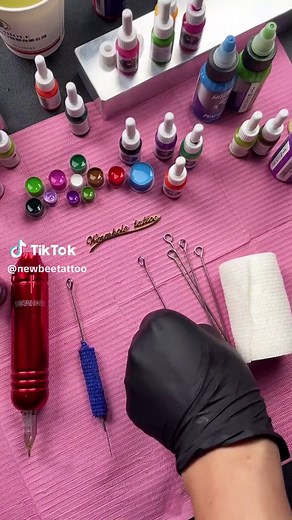 Stick and poke #wormholetattoo #fyp #tattoopen #tattoomachine #tattoolover