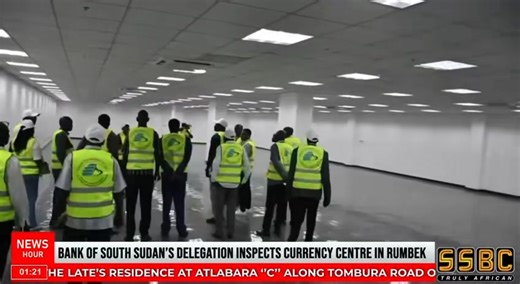 A delegation from the Bank of South Sudan inspected Rumbek Currency centre. | SSBC News