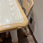 Kids Table and Chairs Set - 6 Piece, Toddler to 8 Years with 4 Leg Covers + 12 Color Pens