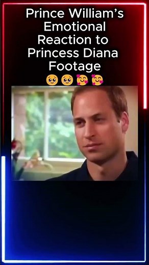 Prince William’s Emotional Reaction to Princess Diana Footage#PrincessDiana