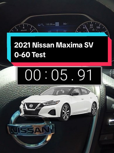 2021 Nissan Maxima SV 0-60 Test | 3.5L V6 NA | CVT | FWD | 300 hp | 261 lb-ft | 20/30 mpg #nissan#maxima#nissanmaxima#youtube