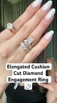 Bezel set & elongated cushion cut engagement ring (Day 8)