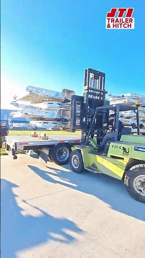 Aluma Trailer Shipment Unloading - 18 Aluminum Trailers in 30 Minutes with Forklift