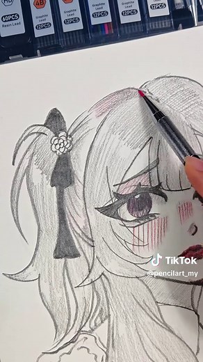 How I draw y2k girl with color ? #y2k #y2kfashion #tutorial #pencilsketch #drawing