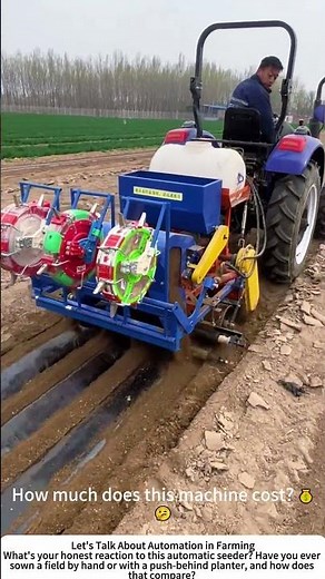 Fully Automatic Seed Drill in Action – Precision Sowing Across the Field 🌾🚜