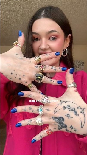 Ring tour 💍💛🩶 #ringtour #jewellerytour #vintagejewellery #mixedmetals #vintagedesigner #jewellery