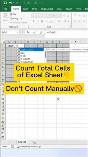 How to Count All Cells in Any Excel Sheet Instantly!