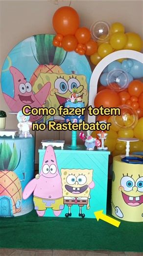 Como fazer totem para decoração de aniversário com folha A4 usando o Rasterbator 🫰🏼✨. É muito simples e dá pra fazer pelo celular! . . . . #decoradora #tutorial #decoraçãodefesta #aniversario