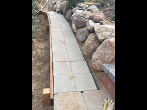 Garden path for a sloped yard