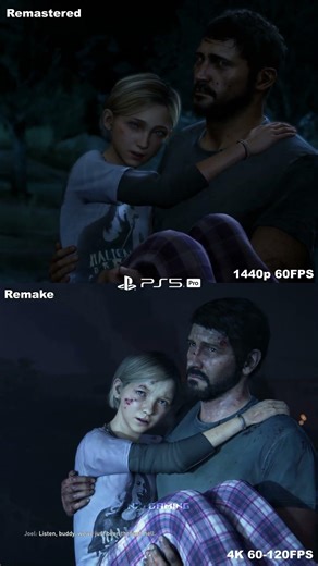 The last of us Remastered vs. Remake: PS5 Pro Test!