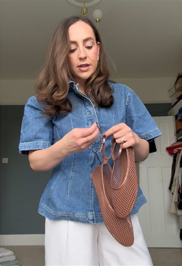 The mesh ballet flats are BACK #ootd #mangohaul #outfits #springoutfits