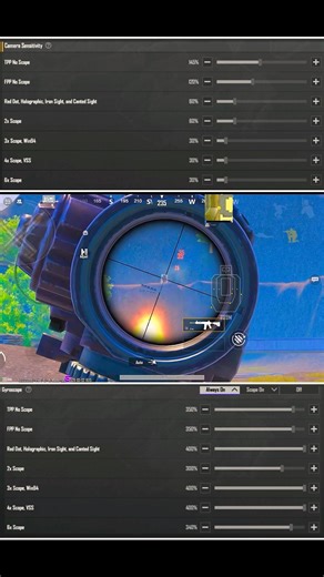 BGMI/PUBG 4.3 UPDATE SENSITIVITY CODE | PUBG BEST SENSITIVITY SETTINGS | #shorts #bgmi #pubg #viral✅