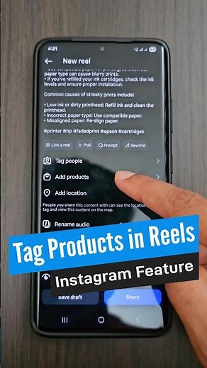 Instagram Reels new Tag Products Feature | Latest Update Changes