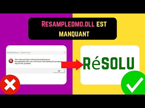 Résoudre le problème Resampledmo dll est manquant sur Windows 11 [French]